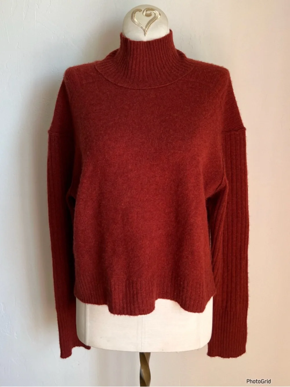 Free People Red Turtleneck Sweater Small